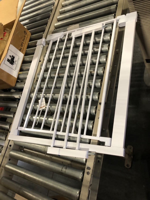 Photo 1 of Mom's Choice Awards Winner-Cumbor 29.5"-40.6" Width Pressure or Hardware Mounted Auto Close Safety Baby Gate, Durable Extra Wide Dog Gate for Stairs, Doorways, Easy Walk Thru Pet Gate for House 30.5" Tall White