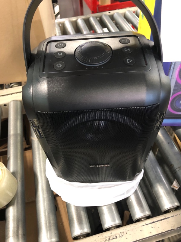 Photo 1 of Bluetooth Speaker, W-KING 80W Super Punchy Bass, Huge 105dB Sound Portable Wireless Speakers, Mixed Color LED Lights, 24H Playtime, Bluetooth 5.0, USB Playback, Loud for Party, Non-Waterproof