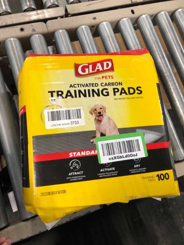 Photo 1 of Glad for Pets Black Charcoal Puppy Pads 23" x 23" | Puppy Potty Training Pads That ABSORB & NEUTRALIZE Urine Instantly | New & Improved Quality Puppy Pee Pads, 100 count Regular - 23" x 23" 100 Count