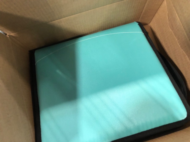 Photo 1 of Case-it The Mighty Zip Tab Zipper Binder - 3 Inch O-Rings - 5 Color Tab Expanding File Folder - Multiple Pockets - 600 Page Capacity - Includes Shoulder Strap - D-146-SMT Mint Blue Single