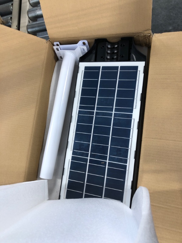 Photo 2 of Aihanfir 600W Led Solar Street Light Outdoor Waterproof, with Motion Sensor and Remote Control for Parking Lot Lights Commercial, Yard, Road-15W Solar Charging Panel, 20000mAh, 6500K Double-Chip LED.