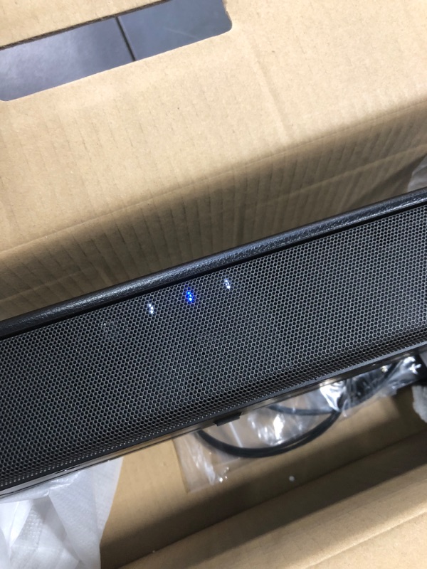 Photo 1 of Sony S100F 2.0ch Soundbar with Bass Reflex Speaker, Integrated Tweeter and Bluetooth, (HTS100F), easy setup, compact, home office use with clear sound black