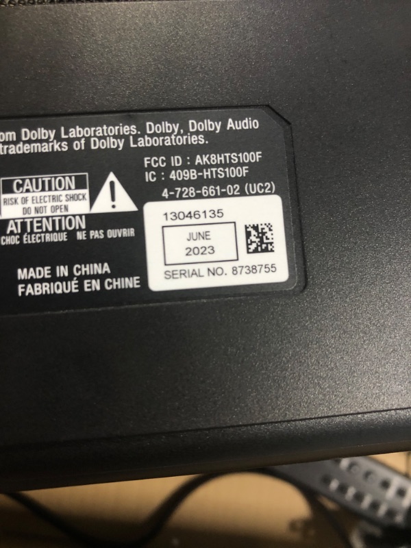 Photo 1 of Sony S100F 2.0ch Soundbar with Bass Reflex Speaker, Integrated Tweeter and Bluetooth, (HTS100F), easy setup, compact, home office use with clear sound black