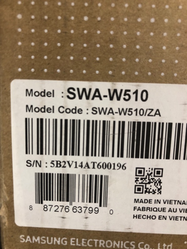 Photo 3 of SAMSUNG SWA-W510 Subwoofer for S Series Soundbar with Powerful Bass, Wireless, Unibody Design, Compact 6.5" Size, 2022 & SWA-9200S Wireless Rear Speaker Kit Subwoofer + Rear Speaker Kit