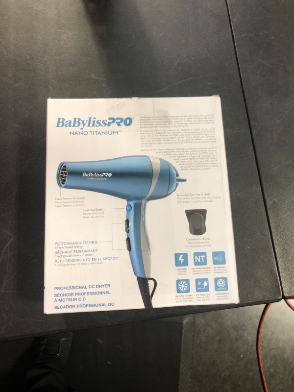 Photo 2 of BaBylissPRO Nano Titanium Hair Dryer