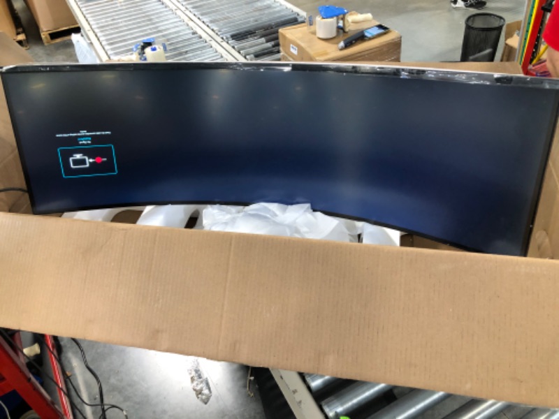 Photo 8 of ***LINE IN SCREEN - FOR PARTS*** SAMSUNG 49” Odyssey G9 Gaming Monitor, 1000R Curved Screen, QLED, Dual QHD Display, 240Hz, NVIDIA G-SYNC and FreeSync Premium Pro, LC49G95TSSNXZA, Black 49-inch Dual QHD, 240Hz DisplayPort Cable Only