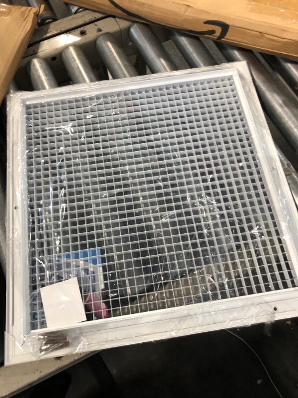 Photo 2 of 16" x 16" Cube Core Eggcrate Return Air Grille - Aluminum Rust Proof - HVAC Vent Duct Cover - White [Outer Dimensions: 17.75 X 17.75] 16 x 16 Return Grille