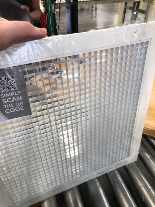 Photo 4 of 16" x 16" Cube Core Eggcrate Return Air Grille - Aluminum Rust Proof - HVAC Vent Duct Cover - White [Outer Dimensions: 17.75 X 17.75] 16 x 16 Return Grille
