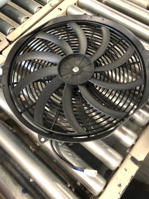 Photo 2 of A-Team Performance - 130031 Electric Radiator Cooling Fan - Cooler Heavy Duty Wide Curved - 10 S Blades 12V 3000 CFM Reversible Push or Pull with Mounting Kit Black 16 Inches