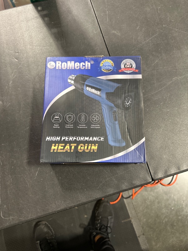 Photo 2 of ROMECH Heat Gun 1500W Variable Temperature Control with 2 Air Volume Setting Heavy Duty Hot Air Gun Kit 120°F~1200°F (50°C~650°C) with 4 Nozzles for Crafts Shrink Wrap (4 Nozzles) 4 Nozzels