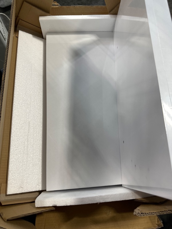 Photo 1 of WELLAND 12" Deep White Floating Shelves 2 Pack, Wall Shelf Display Floating Shelf, 23.62" L x 11.81" D x 2" T, Deeper Than Others, White 23.62" x 11.81" x 2" 2 Pack