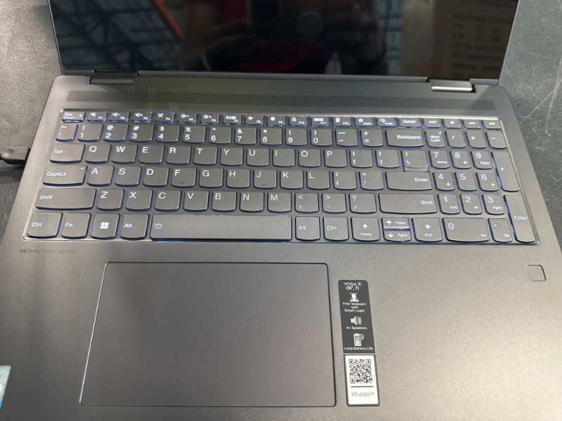 Photo 5 of Lenovo Newest Yoga 7i 2-in-1 16'' 2.5K Touch Premium Laptop, 12th Intel Evo Platform 12-Core i5-1240P, Intel Iris Xe Graphics, Backlit KB, FP, Win11 H, W/Stylus Pen(8GB|512GB SSD), Storm Grey