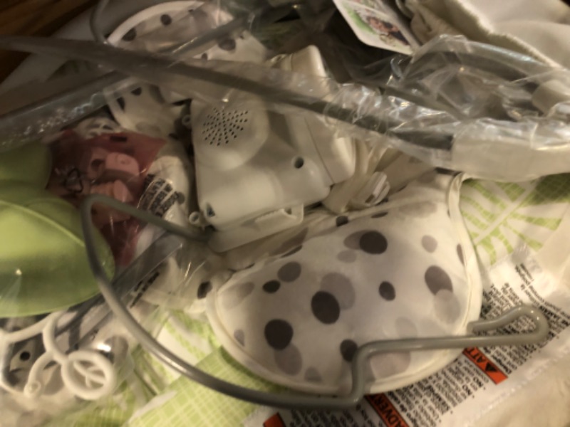 Photo 1 of ?Fisher-Price Snow Leopard Deluxe Bouncer, Bouncing Baby seat with Soothing Music, Sounds, and Vibrations