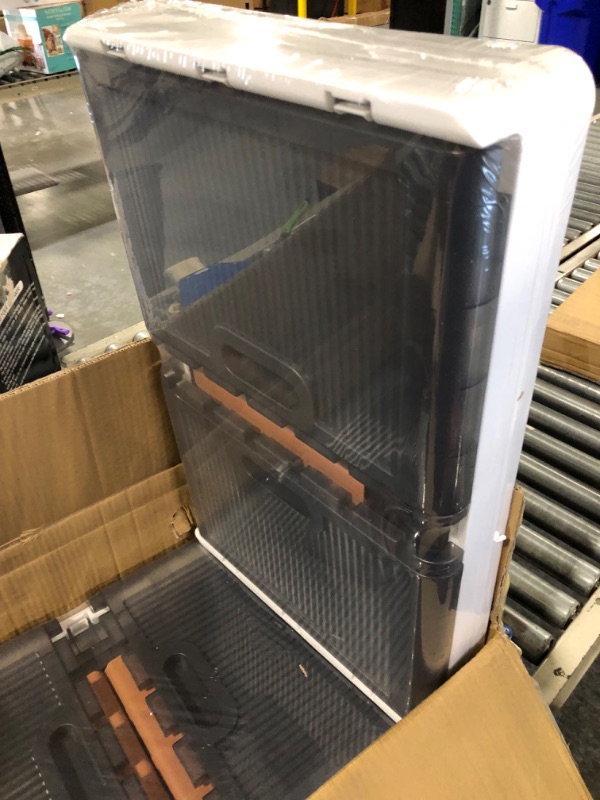 Photo 1 of cocoduck Plastic Storage Bin 2 Pack, 76 Qt./20 Gallon Stackable Storage Bin, Folding Storage Bin, Storage Box 76 Qt./20 Gallon 2 PC