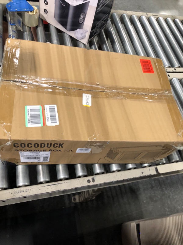 Photo 1 of cocoduck Plastic Storage Bin 2 Pack, 76 Qt./20 Gallon Stackable Storage Bin, Folding Storage Bin, Storage Box 76 Qt./20 Gallon 2 PC