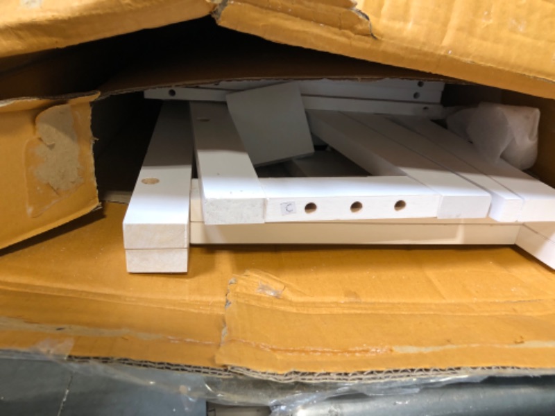 Photo 3 of Amazon Basics Modern 5-Tier Ladder Bookshelf Organizer, Solid Rubberwood Frame - White