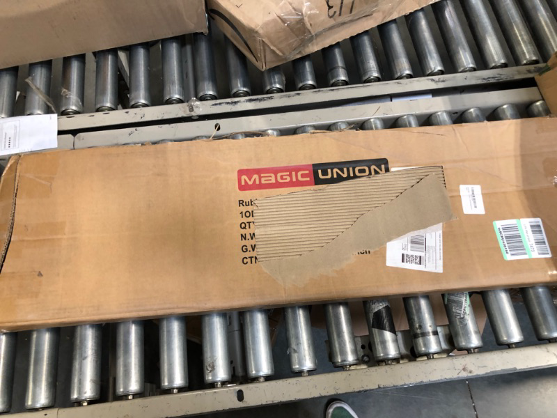 Photo 1 of MAGIC UNION 1-1/2" Rise Solid Rubber Power Wheelchair Threshold Ramp Doorway 43.3x12.6x1.5 Inch (Pack of 1)