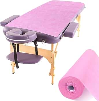 Photo 1 of 1 Roll 50 Pieces Disposable Non Woven Bed Sheets Massage Table Sheets Lash Bed Cover for Spa, Tattoo, Beauty Salon, Hotels, 31 x 71 Inch (Pink)
