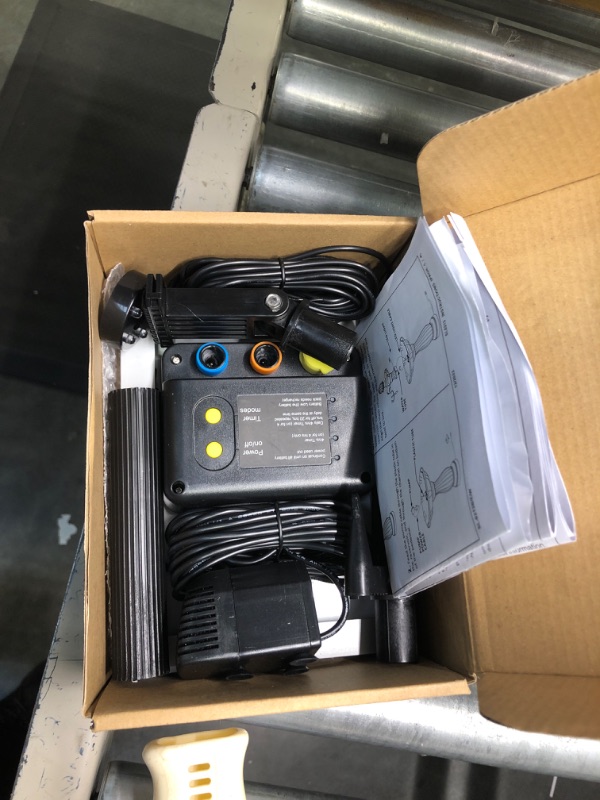 Photo 1 of Sunnydaze 2-Tier Arcade Solar with Battery Backup Water Fountain with LED Light - Outdoor Water Feature with Rechargeable Solar Battery - Earth - 45-Inch