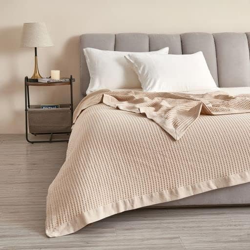 Photo 1 of 
Great Bay Home 100% Cotton Waffle Weave Thermal Blanket. Super Soft Season Layering. Mikala Collection