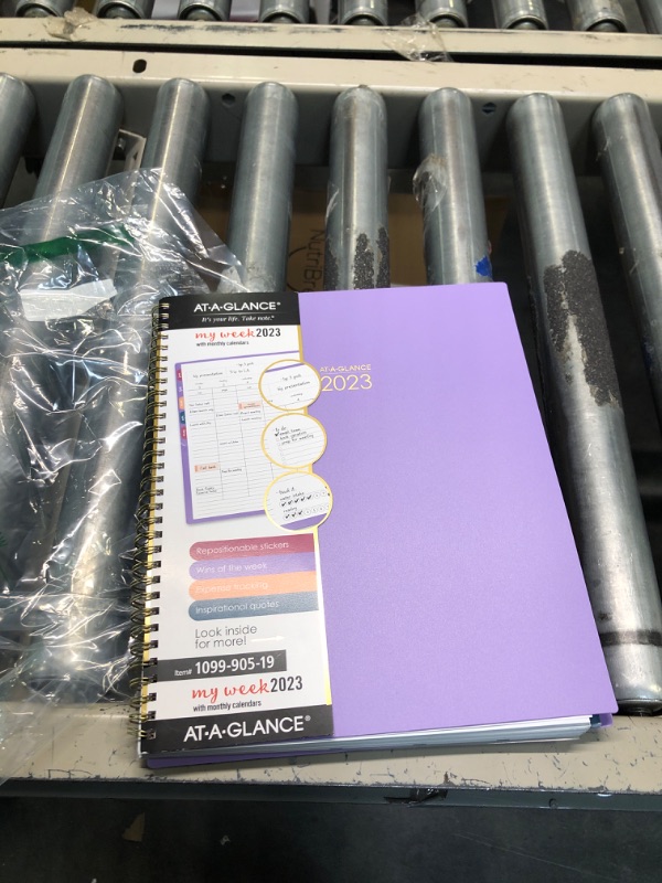 Photo 1 of AT-A-GLANCE 2023 Weekly & Monthly Planner, Harmony, 8-1/2" x 11", Large, Pocket, Stickers, Monthly Tabs, Lilac (1099-905-19) Lilac 2023 New Edition
