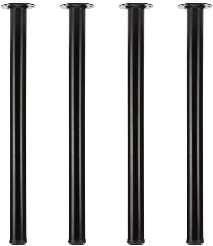 Photo 1 of  Adjustable Metal Desk Legs, Office Table Furniture Leg Set, Set of 4 (Black)