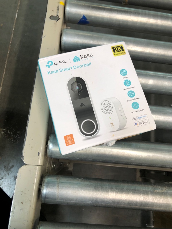 Photo 2 of Kasa Smart Video Doorbell Camera Hardwired w/ Chime, 2K Resolution, Always-on Power, Night Vision, 2-Way Audio, Real-Time Notification, Cloud & SD Card Storage, Works w/ Alexa & Google Home (KD110)