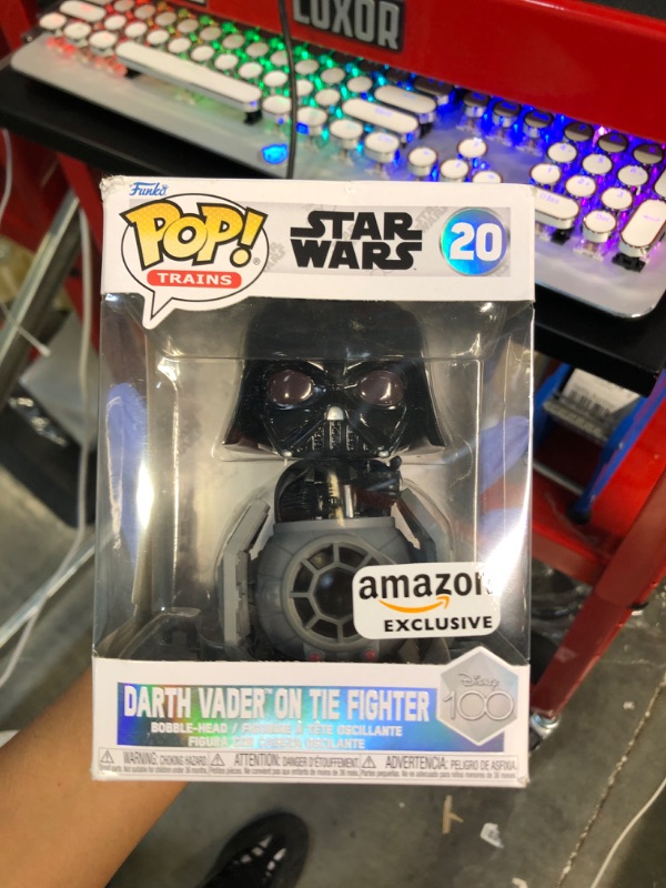 Photo 2 of Funko Pop! Train: Disney 100 - Darth Vader on Tie Fighter, Darth Vader, Amazon Exclusive