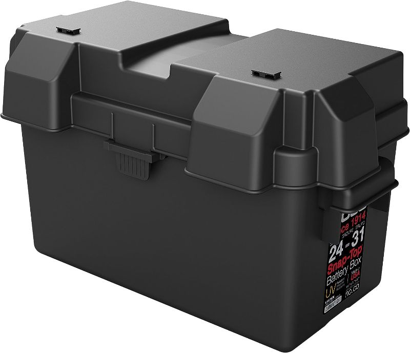 Photo 1 of NOCO Snap-Top HM318BKS Battery Box, Group 24-31 12V Outdoor Waterproof Battery Box for Marine, Automotive, RV, Boat, Camper and Travel Trailer Batteries