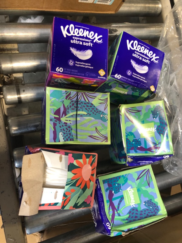 Photo 1 of Kleenex Expressions Ultra Soft Facial Tissues, Soft Facial Tissue, 18 Cube Boxes, 60 Tissues per Box, 3-Ply (1,080 Total Tissues) White 60 Count (Pack of 18)