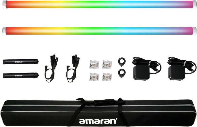 Photo 1 of Aputure Amaran PT4c 2 Light Kit,Pixel Tube Light,16 RGBWW Pixels Tube LED,32W Power (120cm/47.2Inch) Amaran T4C