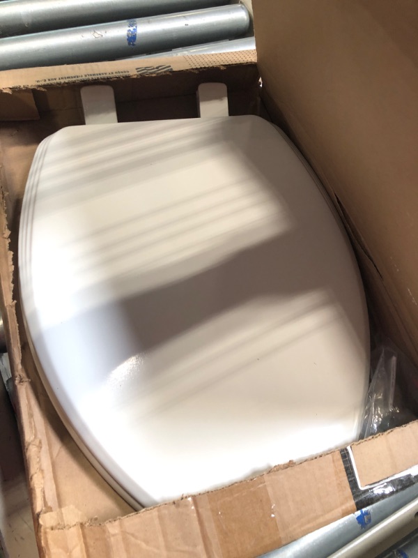 Photo 1 of Bemis 1600E4 Ashland Elongated Closed-Front Toilet Seat - White