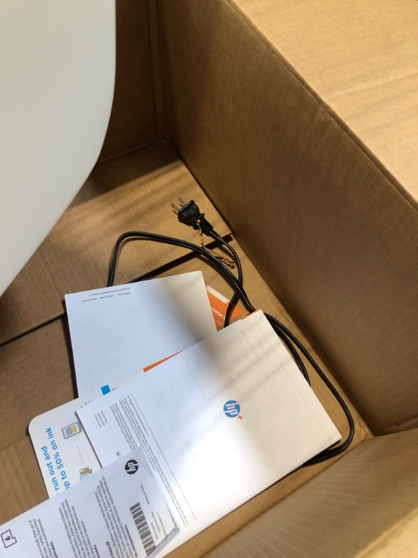 Photo 3 of HP DeskJet 2755e Wireless Inkjet Color All-in-One Printer | Print Copy Scan | Up to 4800 x 1200 DPI | WiFi USB Connectivity Smart Printing System | White I W/MD Printer Cable
