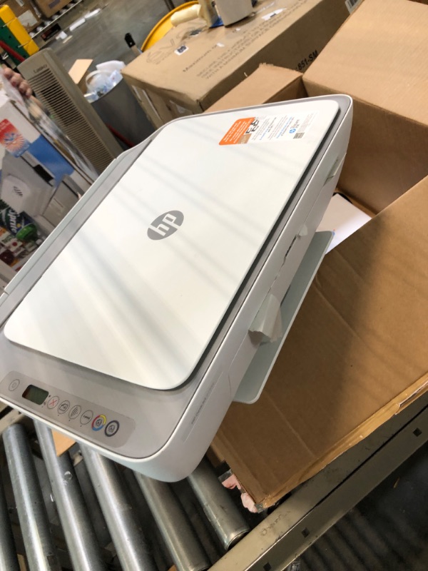 Photo 2 of HP DeskJet 2755e Wireless Inkjet Color All-in-One Printer | Print Copy Scan | Up to 4800 x 1200 DPI | WiFi USB Connectivity Smart Printing System | White I W/MD Printer Cable