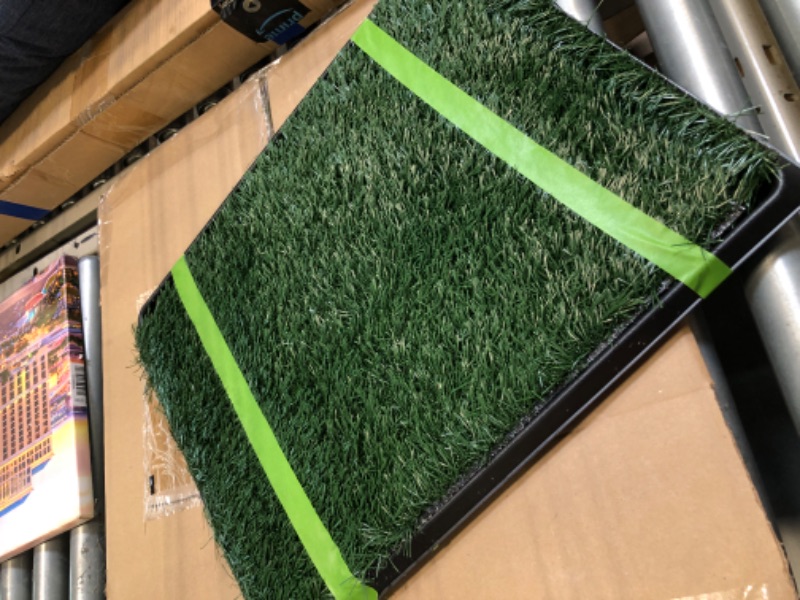 Photo 1 of Artificial Grass Puppy Pee Pad for Dogs and Small Pets - 20x25 Reusable 3-Layer Training Potty Pad with Tray - Dog Housebreaking Supplies by PETMAKER