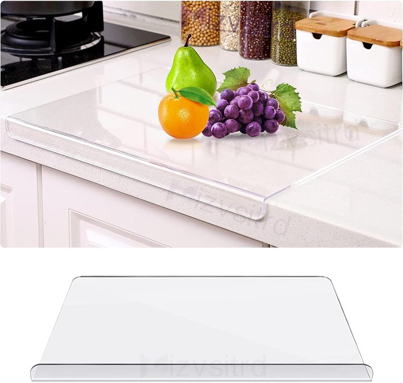 Photo 1 of Acrylic Cutting Boards for Kitchen Counter, Clear Cutting Board for Countertop, Acrylic Cutting Board with Counter Lip, Non Slip Cutting Board for Countertop Protector of Home Restaurant (24 x 18 in)