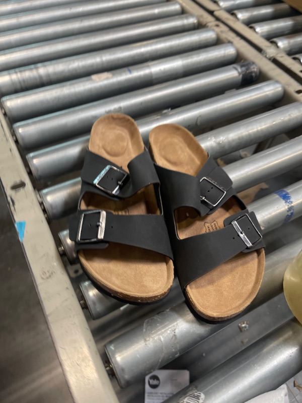 Photo 3 of ITORY Mens Sandals, Arch Support Slides with Adjustable Buckle Straps and Cork
size 9