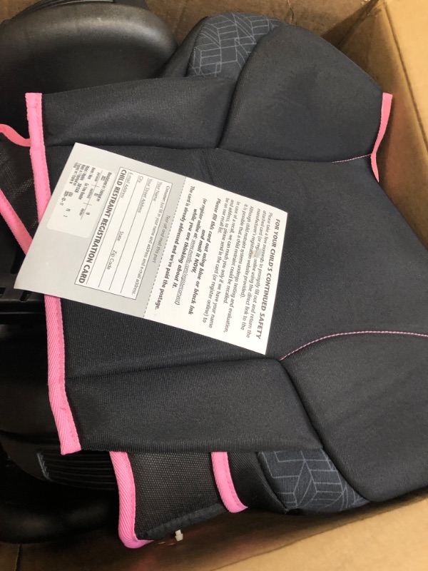 Photo 4 of Evenflo GoTime LX High Back Booster Car Seat High Back Terrain Pink