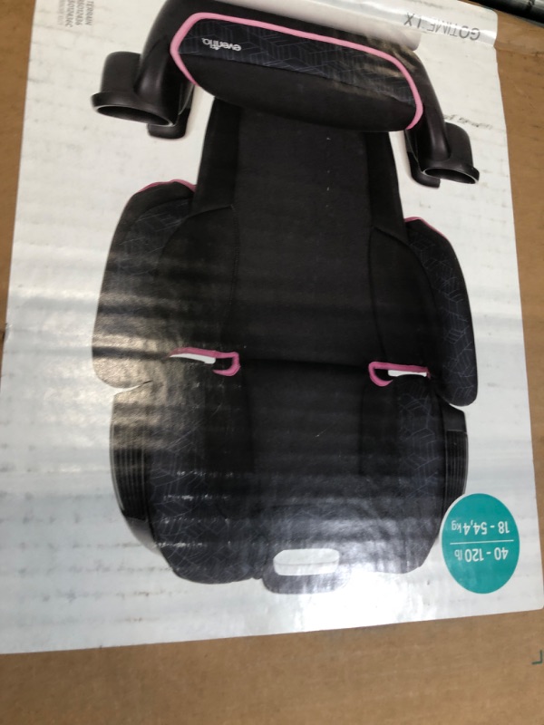 Photo 2 of Evenflo GoTime LX High Back Booster Car Seat High Back Terrain Pink