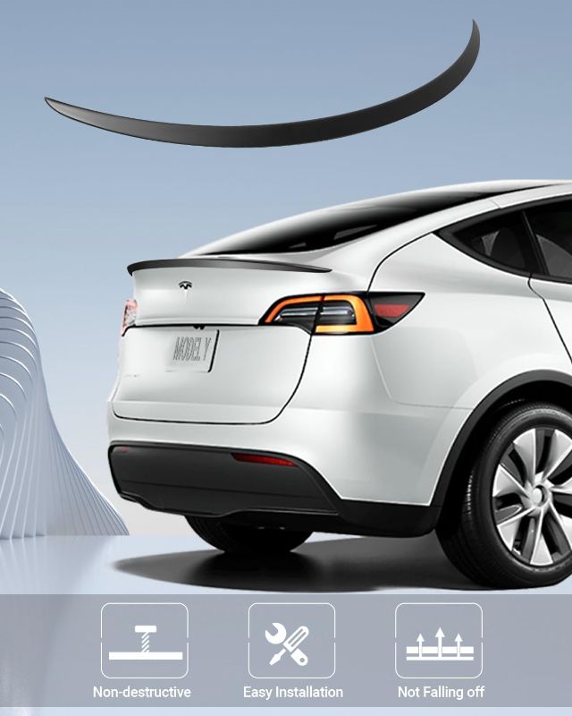 Photo 1 of BASENOR Tesla Model Y Performance Spoiler Original Trunk Wing ABS Matte Black 2020 2021 2022 Gen 2 Model Y Matte Black Gen 2