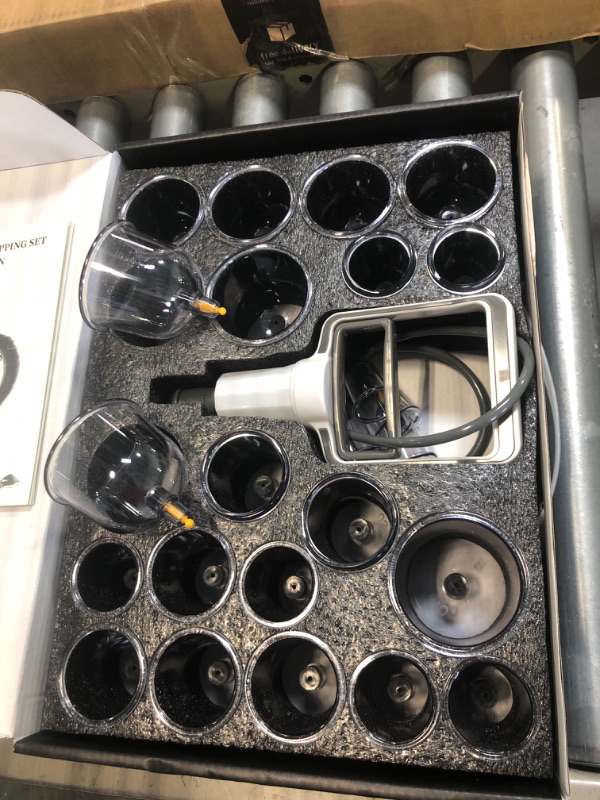 Photo 1 of Cupping Therapy Set 24 Massage Cups - Professional Chinese Cupping Set with Pump Suction Cups Cupping Kit for Body Cellulite Muscle Pain Relief Physical Therapy 24 CUPS