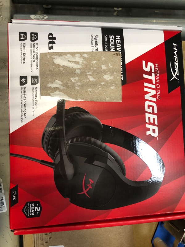 Photo 3 of HyperX Cloud Stinger – Gaming Headset, Lightweight, Comfortable Memory Foam, Swivel to Mute Noise-Cancellation Mic, Works on PC, PS4, PS5, Xbox One, Xbox Series X|S, Nintendo Switch and Mobile ,Black