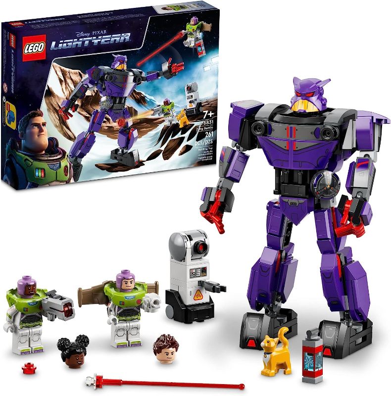 Photo 1 of LEGO Disney and Pixar’s Lightyear Zurg Battle 76831 - Buildable Robot Toy with Mech Action Figure, Buzz Minifigure with Laser and Jetpack, Great Gift for Boys, Girls, and Kids Ages 7+