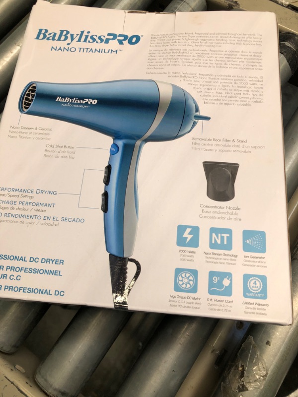 Photo 2 of BaBylissPRO Nano Titanium Hair Dryer