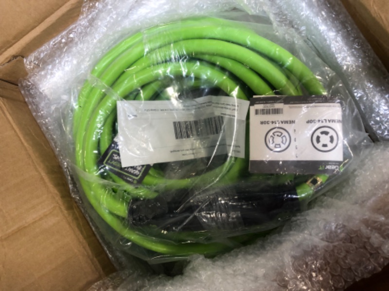 Photo 1 of GearIT 30-Amp Generator Extension Cord (50 Feet) 4-Prong 120/250-Volt 7500W, NEMA L14-30P/L L14-30R, 10 Gauge SJTW Locking Power Cord for Manual Transfer Switch, Portable Generators, Power Outage 50ft