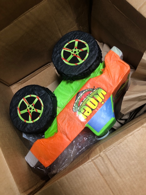 Photo 3 of Aztec Imports Pinatas Viper Monster Truck, Orange and Green