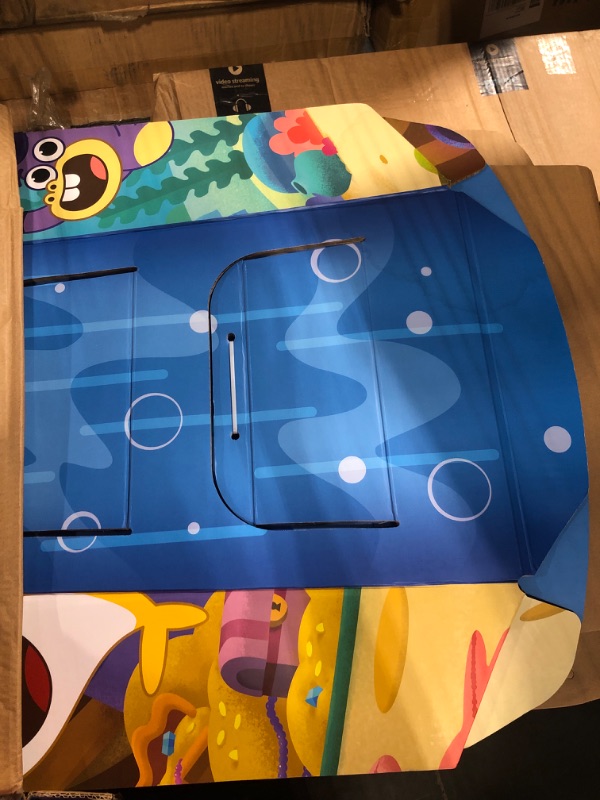 Photo 1 of Pop2Play Indoor Toddler Playground – Baby Shark Slide for Kids – Durable Foldaway Cardboard Slide