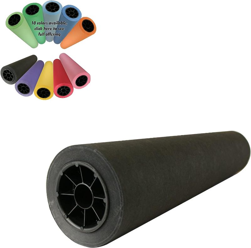 Photo 1 of Black Kraft Paper Roll | 18" x 200’ (2,400”) | Best Colored Paper for Art & Crafts, Bulletin Boards, Gift Wrapping, Table Runner, and Decorations