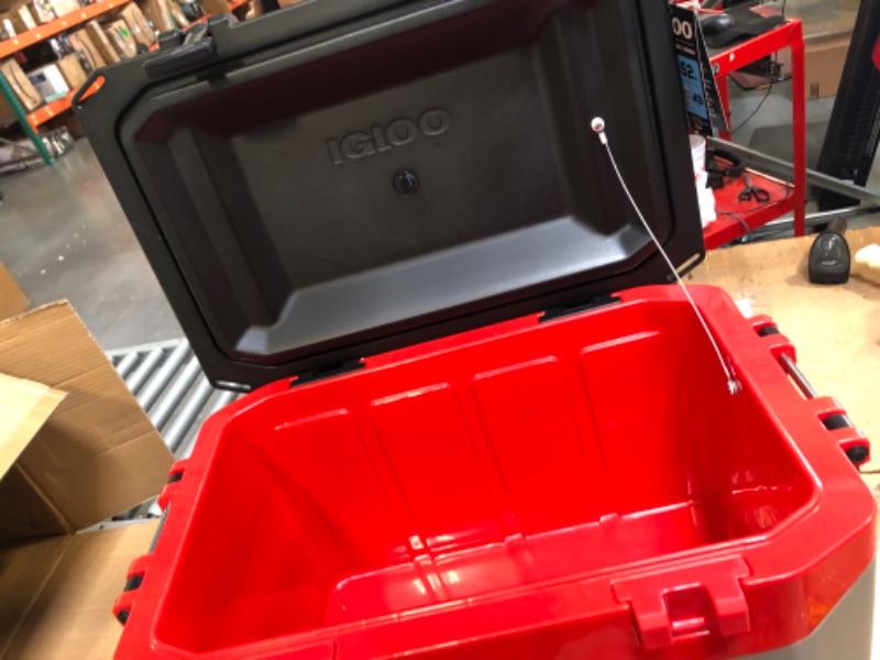 Photo 3 of Igloo BMX 52 Quart Cooler with Cool Riser Technology Sandstone/Red Cooler