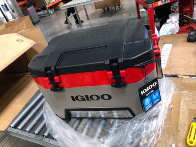 Photo 4 of Igloo BMX 52 Quart Cooler with Cool Riser Technology Sandstone/Red Cooler